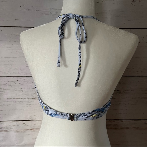 floral ruffle halter bikini top - Picture 6 of 9